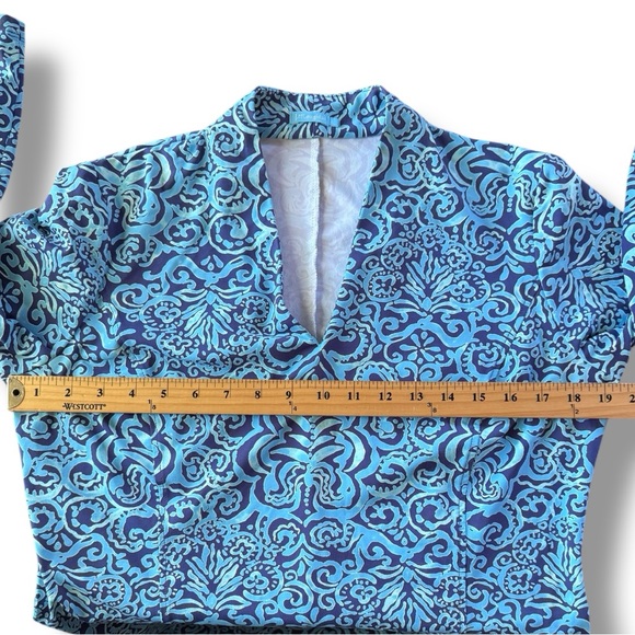 J. McLaughlin Ivana Catalina Cloth V Neck 3/4 Length Dress Size Large - Picture 7 of 7